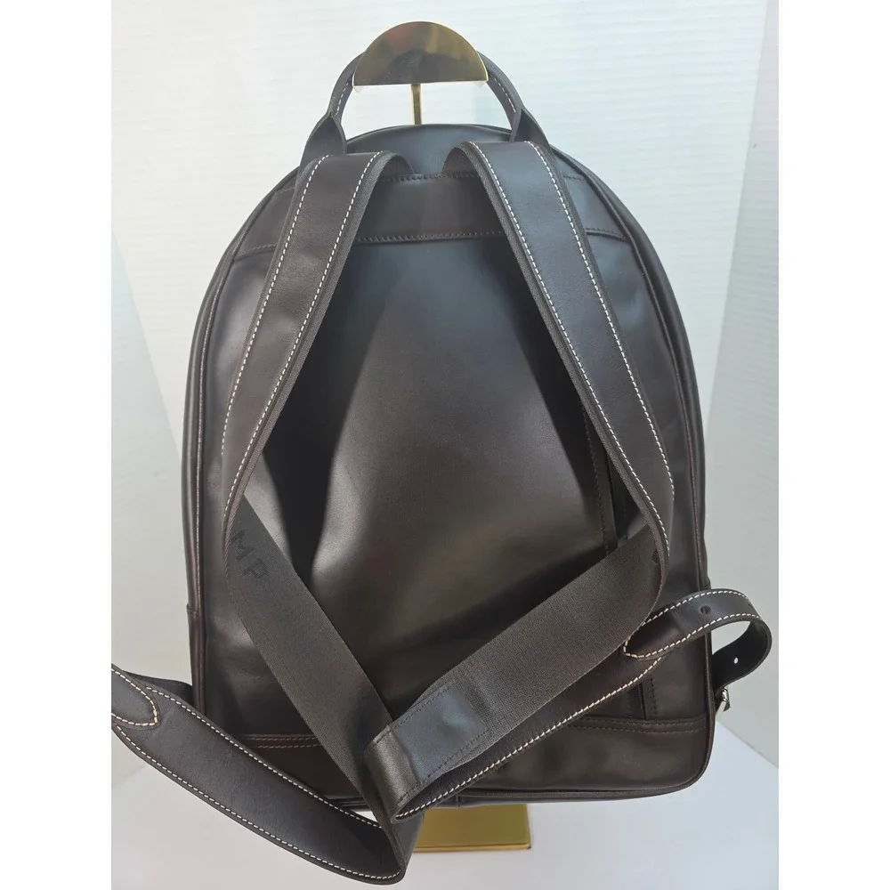 Longchamp 3D Moka Brown Leather Backpack Made in France 1847 189 002